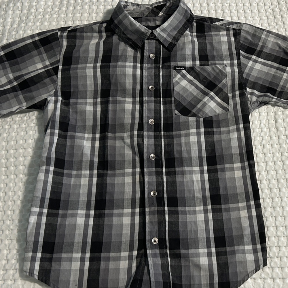 Hurley Monochrome Plaid Pocket Shirt